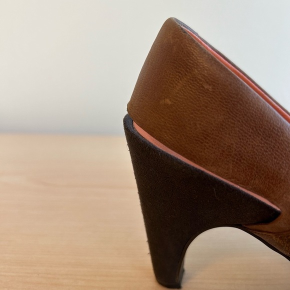 Tsubo amazing distressed leather slingback heels 7.5 very good condition - Picture 7 of 13